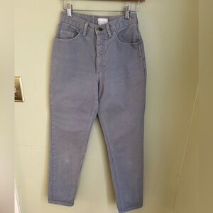Vintage 90s Mom Jeans in grey twill denim. Size 4 (more like a 2). Decent shape!